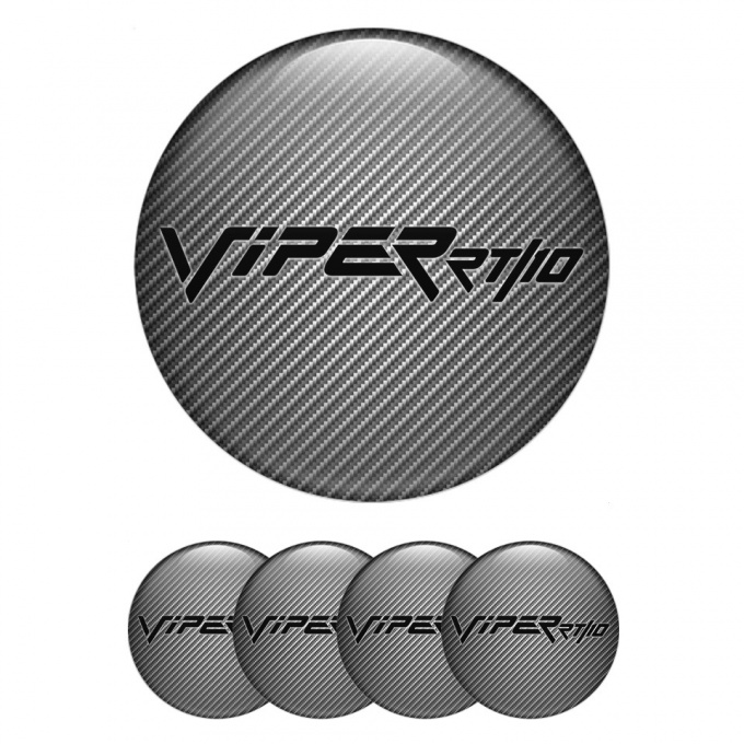 Dodge Viper Emblem for Wheel Center Caps Light Carbon Black RT Edition