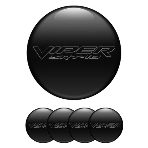 Dodge Viper Center Wheel Caps Stickers Light Carbon Black SRT Design