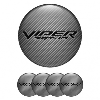 Dodge Viper Stickers for Center Wheel Caps Carbon Fiber SRT Edition
