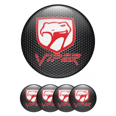 Dodge Viper Center Caps Wheel Emblem Metallic Pattern Venom Edition