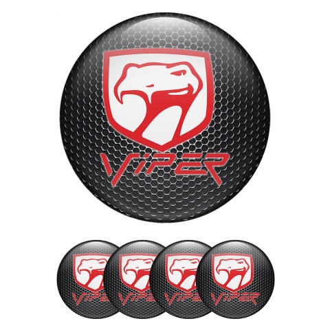 Dodge Viper Center Caps Wheel Emblem Metallic Pattern Venom Edition