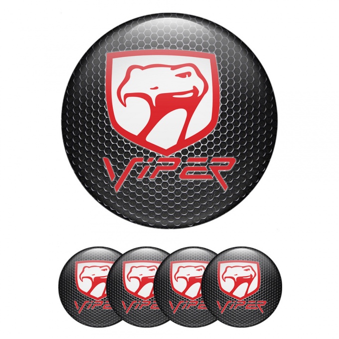 Dodge Viper Center Caps Wheel Emblem Metallic Pattern Venom Edition