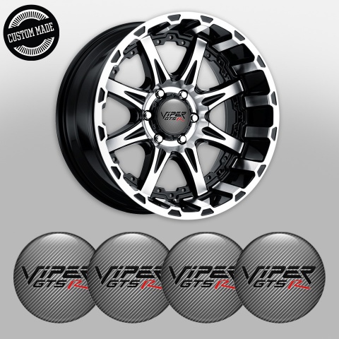 Dodge Viper Stickers for Wheels Center Caps Carbon Fiber GTSR Variant