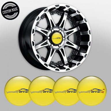 Dodge Viper Emblems for Center Wheel Caps Yellow Base GTSR Car Logo