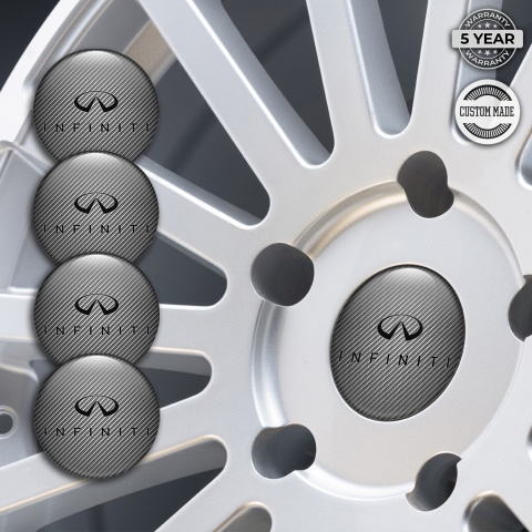 Infiniti Emblem for Wheel Center Caps Light Carbon Black Logo Edition