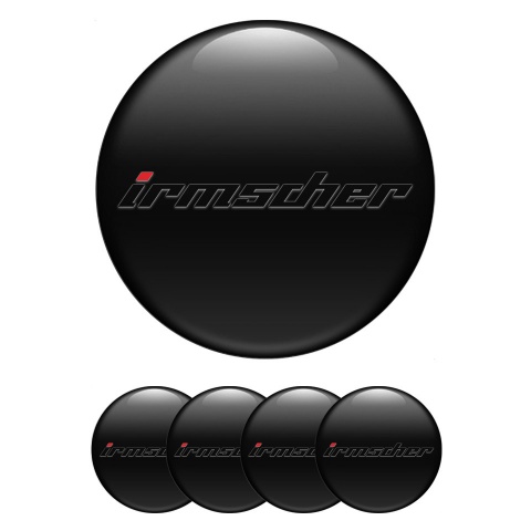 Irmscher Emblem for Wheel Center Caps Black Fill Dark Logo Edition