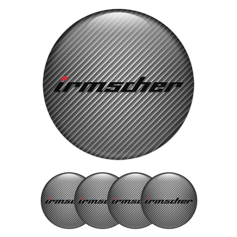 Irmscher Center Caps Wheel Emblem Light Carbon Dark Logo Design