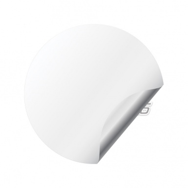 Jackson Racing Silicone Stickers for Center Wheel Caps White Base Red Logo