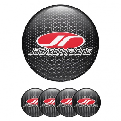 Jackson Racing Emblem for Wheel Center Caps Dark Mesh Crimson Logo