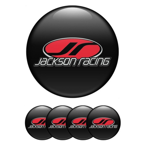 Jackson Racing Emblem for Center Wheel Caps Black Color Oval Design