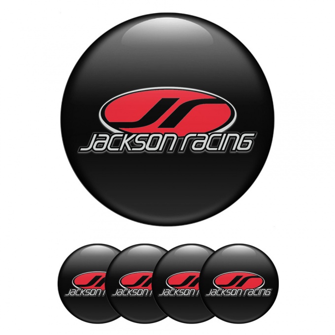 Jackson Racing Emblem for Center Wheel Caps Black Color Oval Design