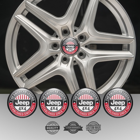 Jeep Center Caps Wheel Emblem Metal Mesh American Legend Variant