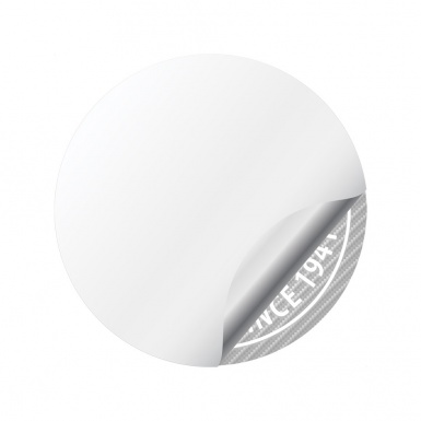 Jeep Center Wheel Caps Stickers Carbon Effect White Logo Variant