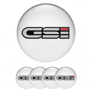 Opel GSI Emblem for Wheel Center Caps White Base Grey Logo Edition