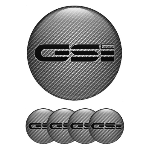 Opel GSI Wheel Stickers for Center Caps Carbon Fiber Black Logo Edition