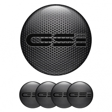 Opel GSI Center Caps Wheel Emblem Metallic Grate Black Logo Design