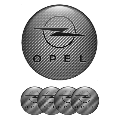 Opel Stickers for Center Wheel Caps Carbon Fiber Dark Logo Edition