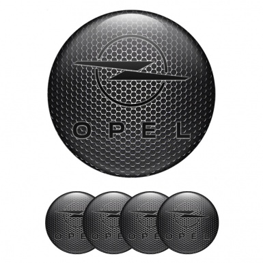 Opel Wheel Emblem for Center Caps Steel Mesh Dark Logo Edition