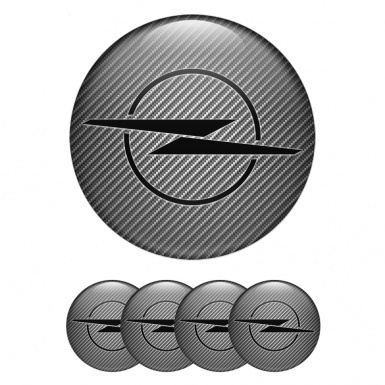 Opel Emblems for Center Wheel Caps Carbon Fiber Dark Blitz Logo