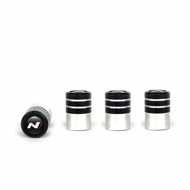 Hyundai N Line Valve Caps 4 pcs Black Silicone Sticker