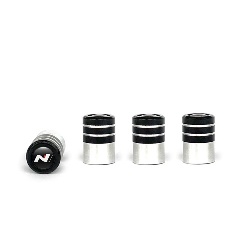 Hyundai N Line Valve Caps 4 pcs Black Silicone Sticker