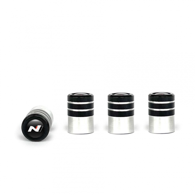 Hyundai N Line Valve Caps 4 pcs Black Silicone Sticker