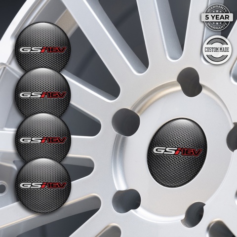 Opel GSI Silicone Stickers for Center Wheel Caps Steel Grate 16v Edition