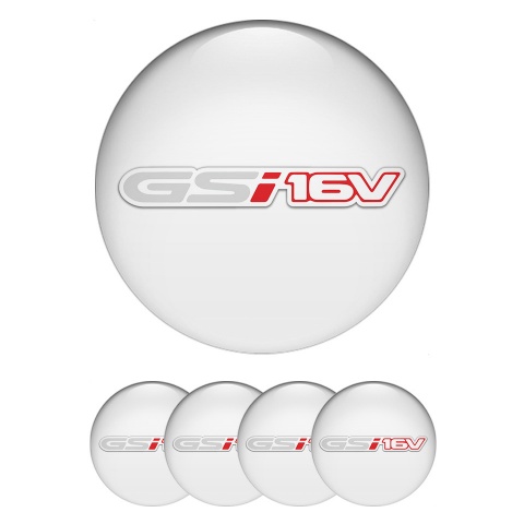 Opel GSI Wheel Emblem for Center Caps Pearl White Sport Logo