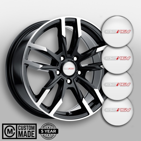 Opel GSI Wheel Emblem for Center Caps Pearl White Sport Logo