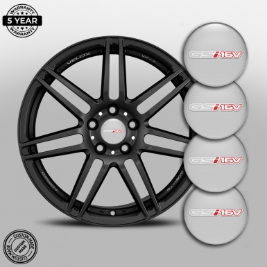 Opel GSI Emblem for Center Wheel Caps Grey Base White Sport Logo