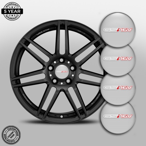 Opel GSI Emblem for Center Wheel Caps Grey Base White Sport Logo