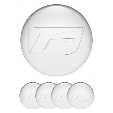 Lexus F Emblems for Center Wheel Caps Pearl Base White Sport Series