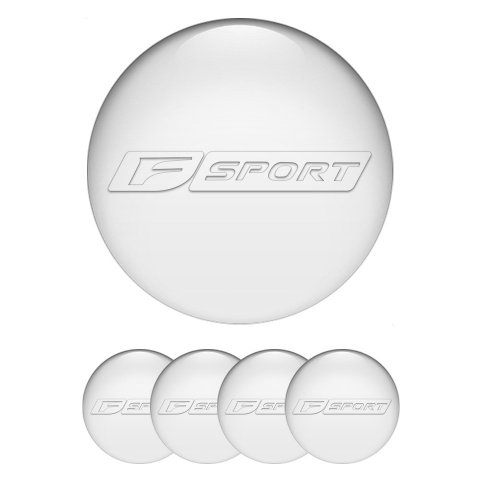 Lexus F Sport Emblem for Wheel Center Caps Pearl White Dense Logo