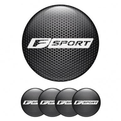 Lexus F Sport Center Caps Wheel Emblem Steel Mesh White Dense Logo