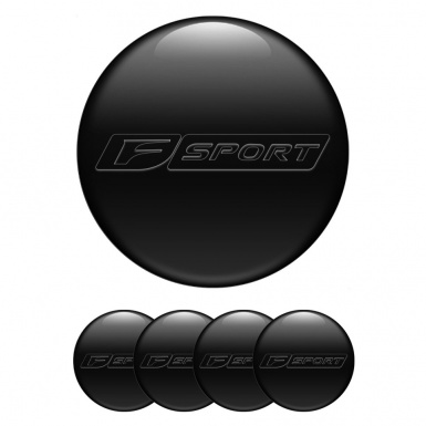 Lexus F Sport Wheel Emblem for Center Caps Black Dark Dense Logo