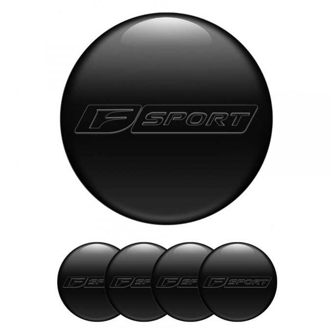 Lexus F Sport Wheel Emblem for Center Caps Black Dark Dense Logo