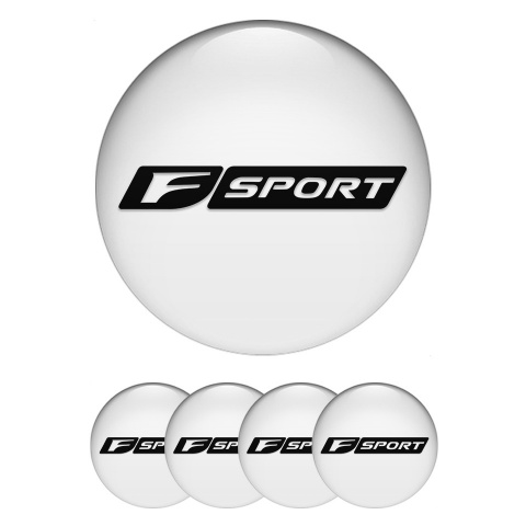 Lexus F Sport Stickers for Wheels Center Caps White Black Dense Logo