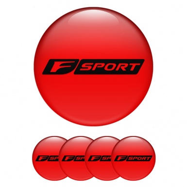 Lexus F Sport Emblem for Wheel Center Caps Red Black Dense Logo