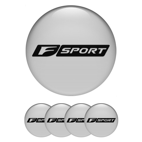 Lexus F Sport Center Wheel Caps Stickers Grey Black Dense Logo