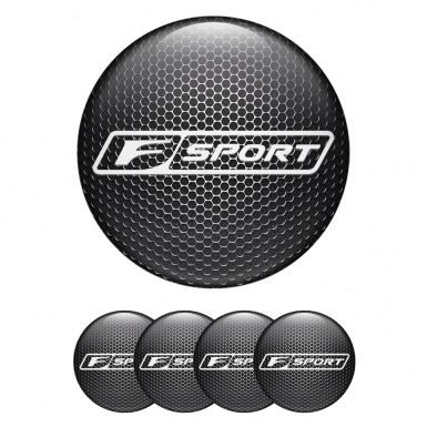 Lexus F Emblem for Center Wheel Caps Dark White Outline Sport Edition