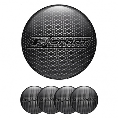 Lexus F Emblem for Wheel Center Caps Metallic Dark Outline Sport Division