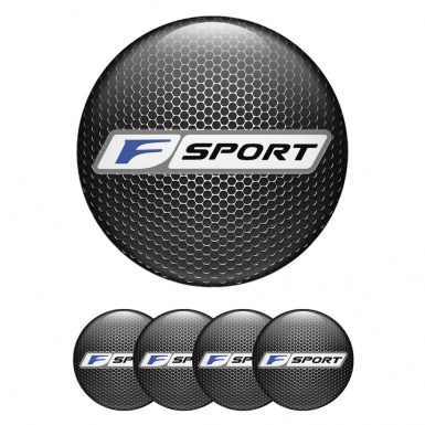 Lexus F Emblem for Wheel Center Caps Dark Mesh White Blue Motif
