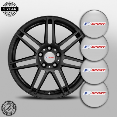 Lexus F Center Caps Wheel Emblem Grey Fill Blue Red Sport Logo