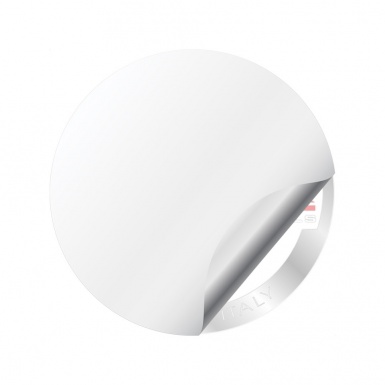 MAK Stickers for Wheels Center Caps White Base Silver Ring Design