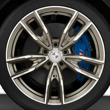 BMW Silicone Stickers Center Hub 3D Classic Grey