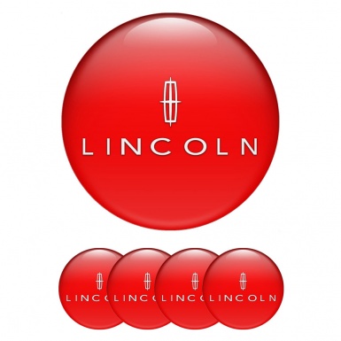 Lincoln Center Wheel Caps Stickers Red Print White Star Edition