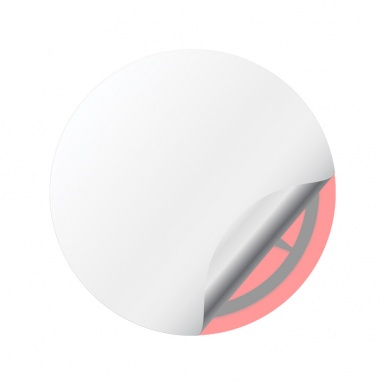 Mercedes Silicone Stickers for Center Wheel Caps Red Dark Star Logo