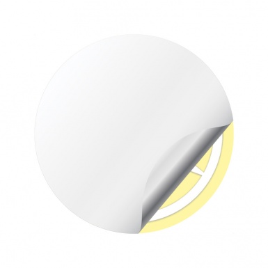 Mercedes Emblems for Center Wheel Caps Yellow Print White Star Logo