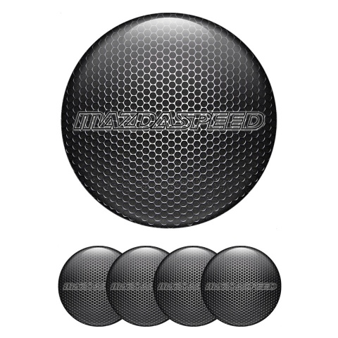 Mazda Speed Stickers for Center Wheel Caps Dark Mesh Dark Sport Logo