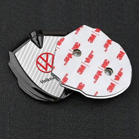 VW Bodyside Domed Emblem Graphite White Carbon Red Logo Variant